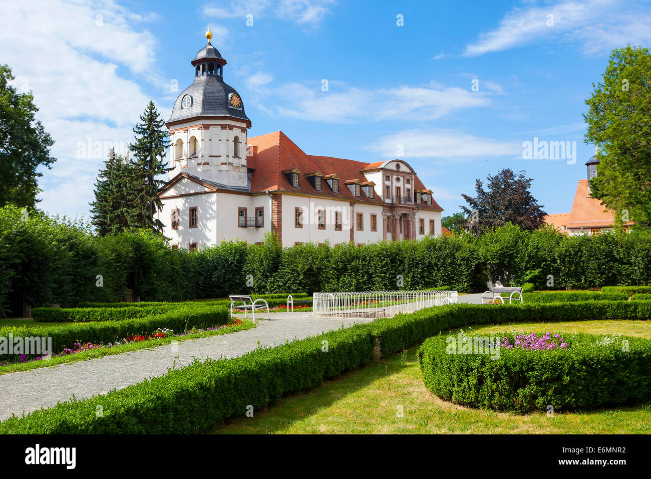 Schlosspark palace gardens with Schloss Christiansburg Palace and the