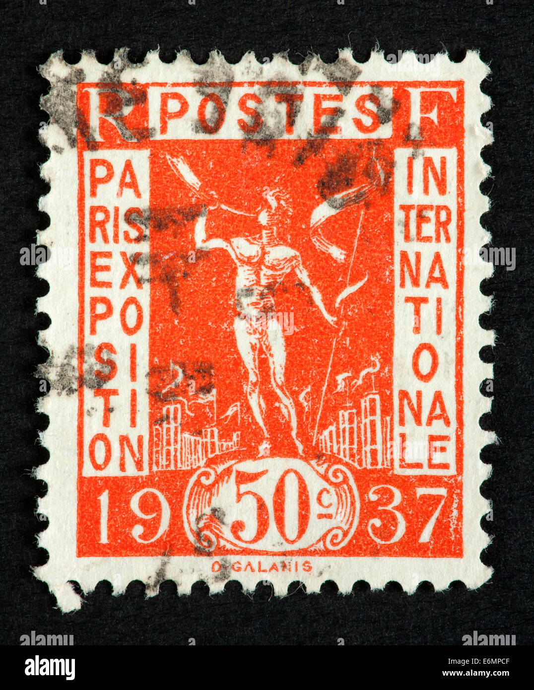 French postage stamp Stock Photo