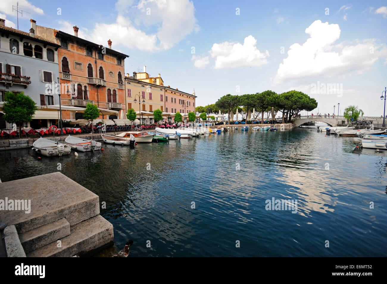 Beautiful village in Garda lake: Desenzano del Garda Stock Photo