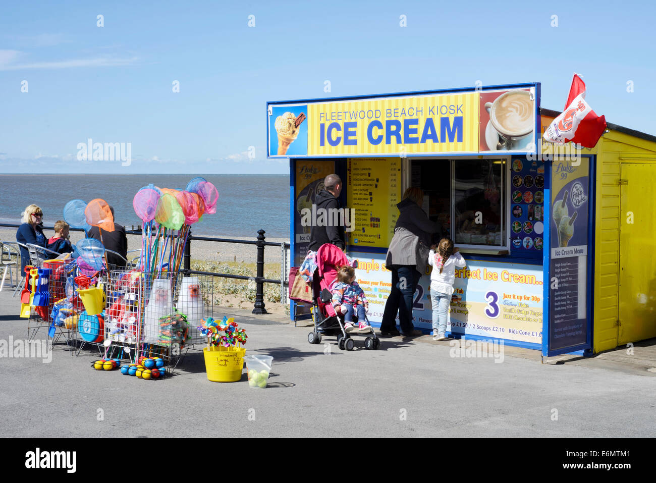 Kiosk on the seafront in Fleetwood, Lancashire, England Stock Photo