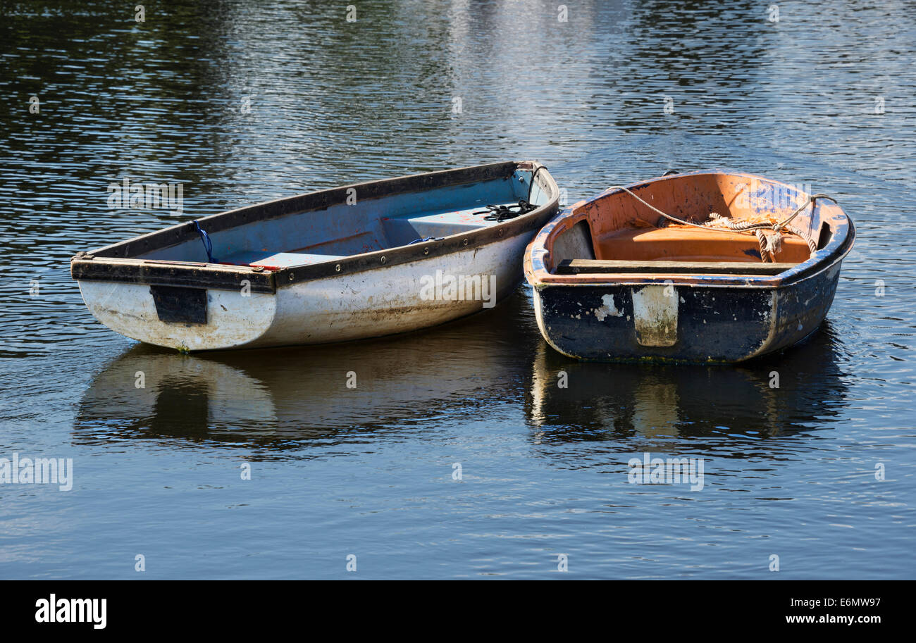 Two boats in Scottish Loch. Stock Photo