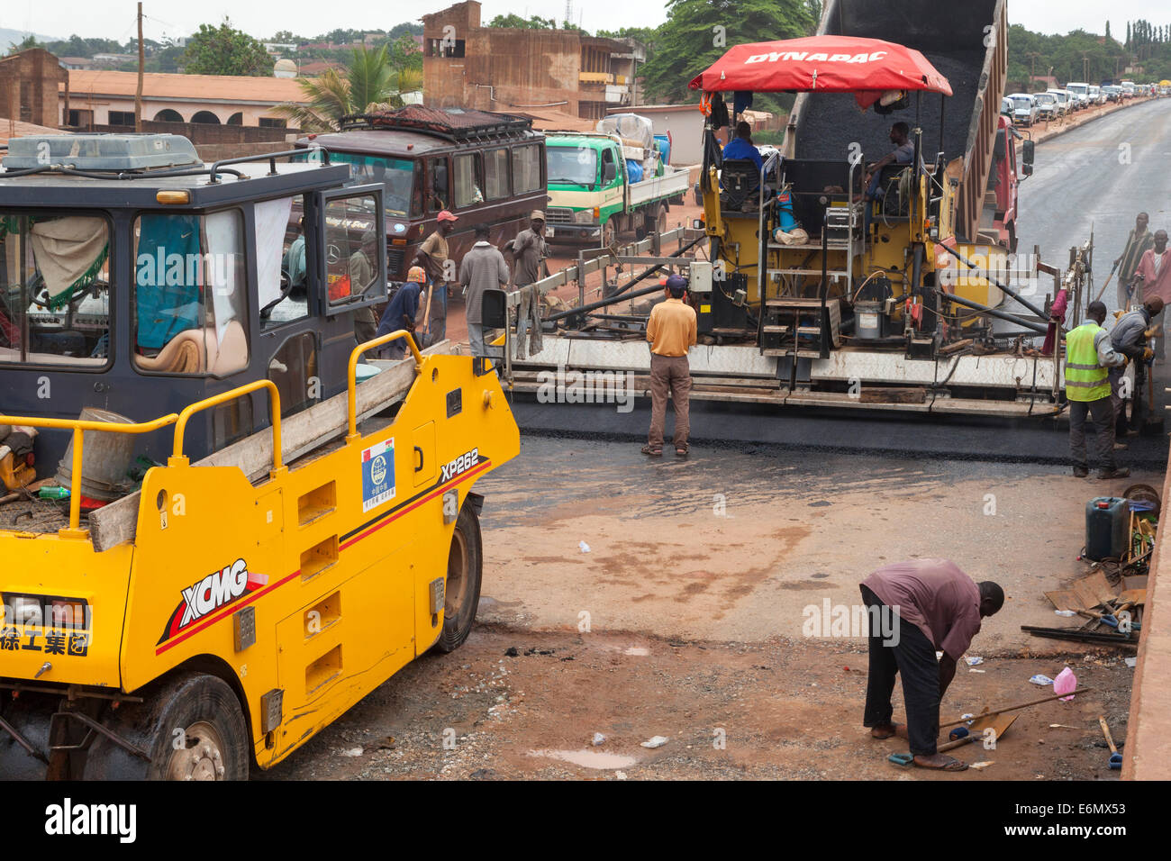 Road construction, Accra, Ghana, Africa Stock Photo Alamy