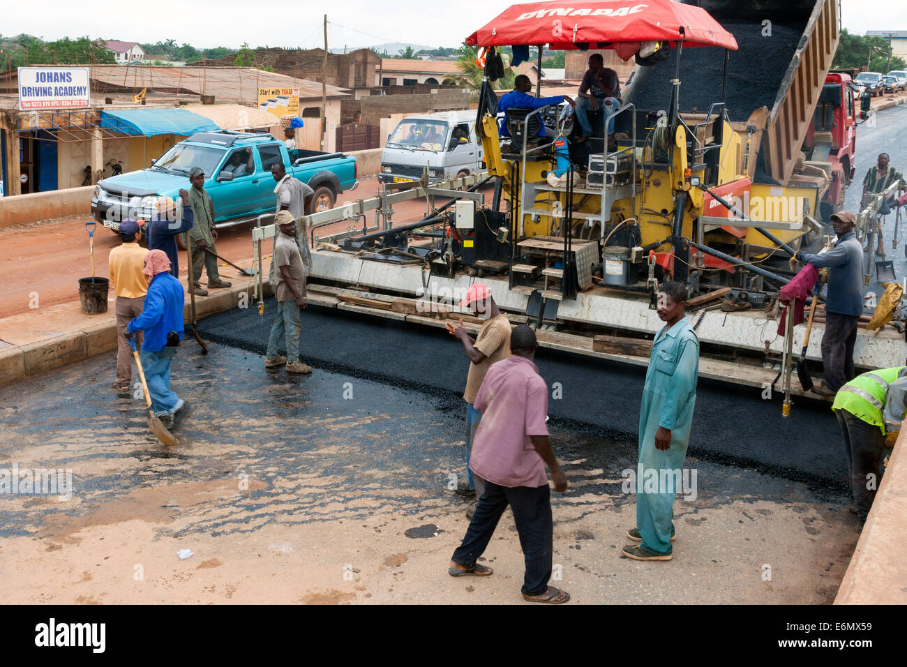 Road construction, Accra, Ghana Stock Photo Alamy