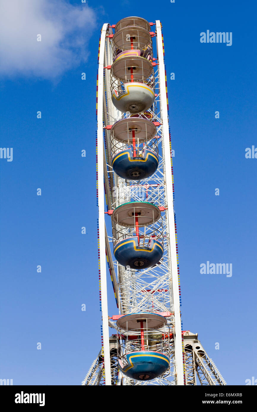 The Ferris wheel on Central Pier on the Seafront at Blackpool Lancashire UK Stock Photo