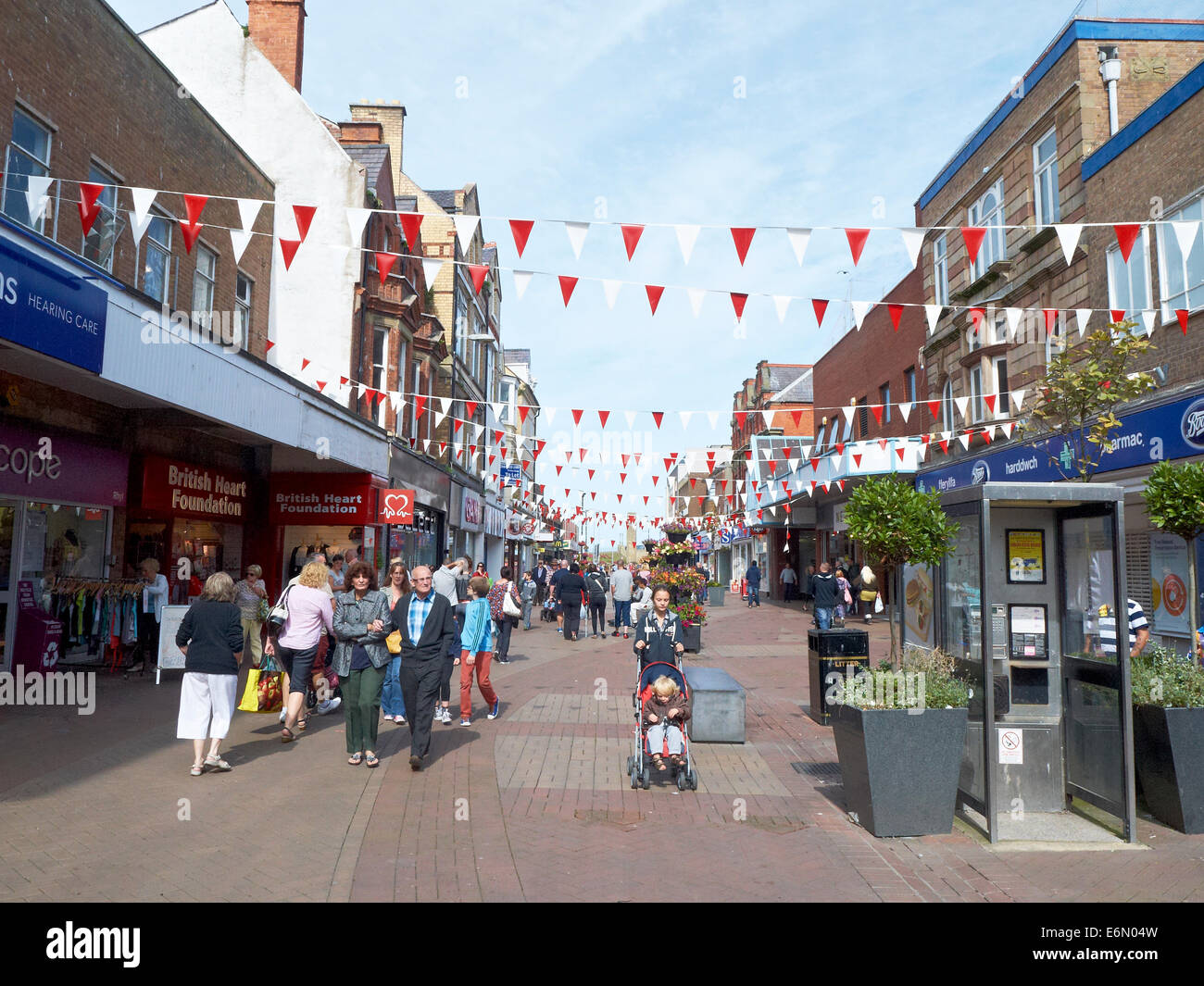 High street in Rhyl Denbighshire Wales UK Stock Photo Alamy