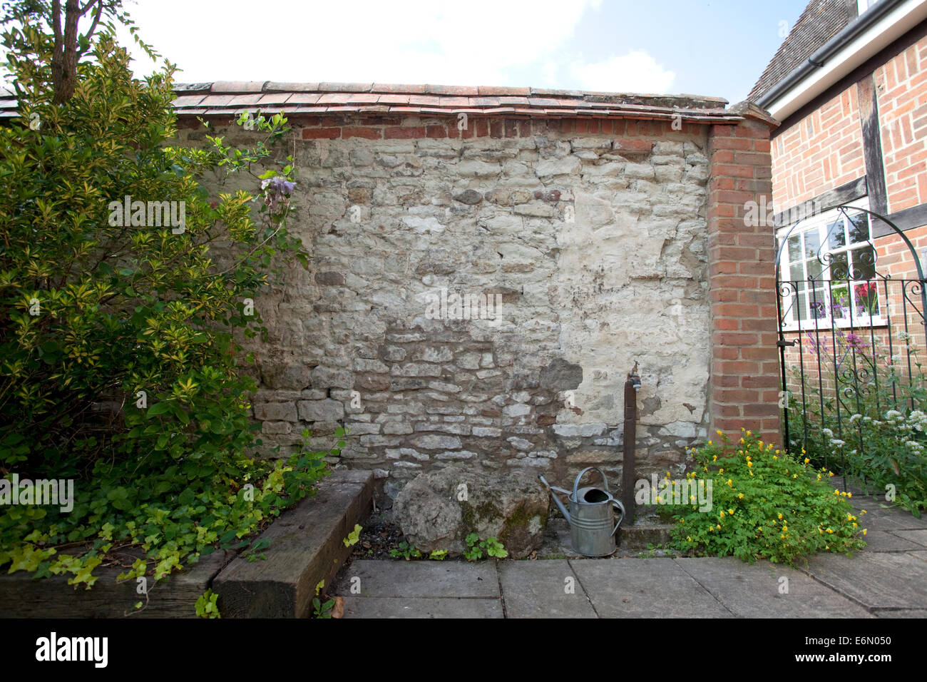 victorian wall before restoration Stock Photo