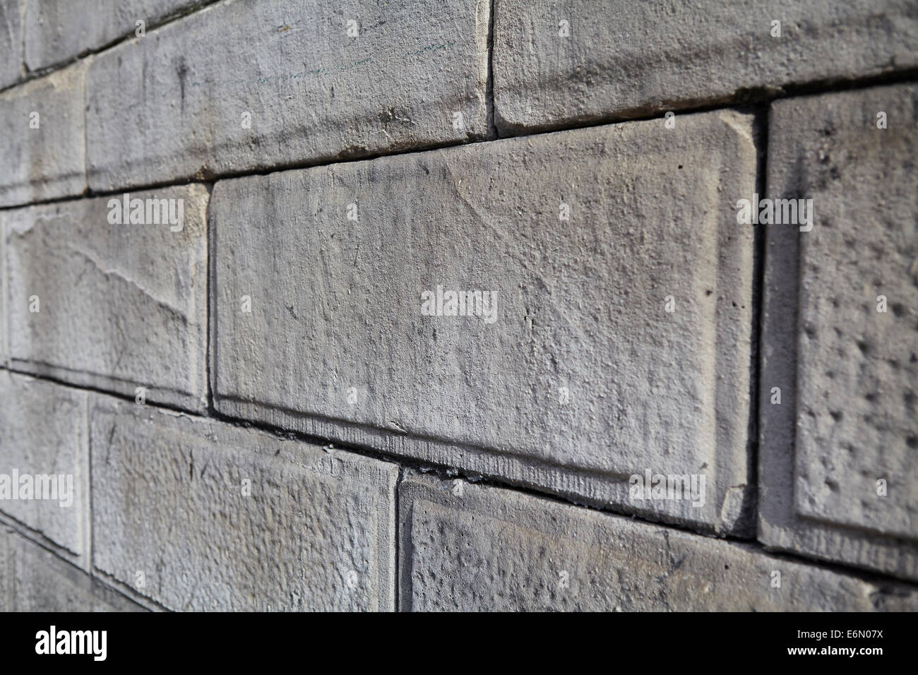 London textures, typical grey stone wall. Stock Photo
