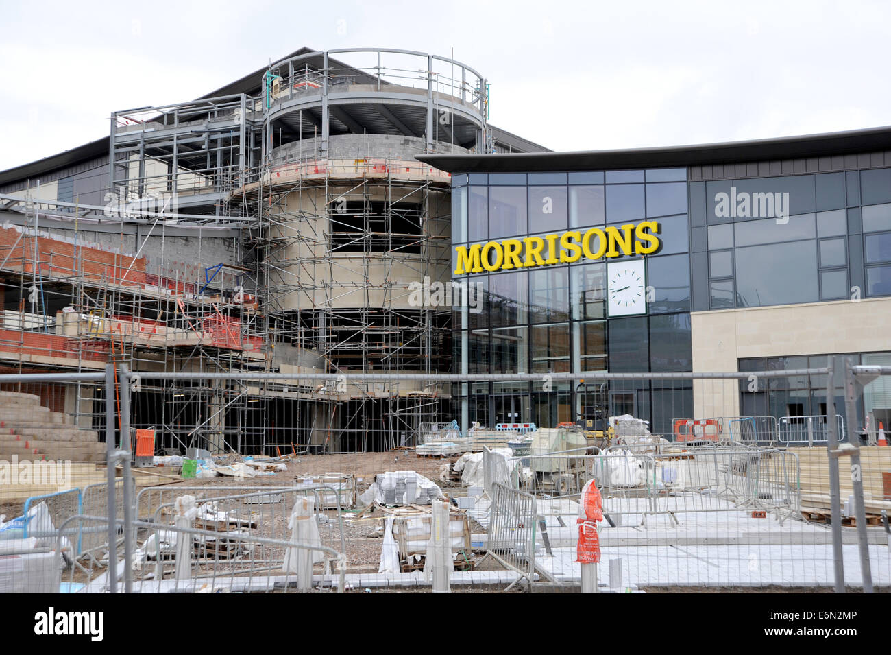 Swindon Wiltshire UK - The new Morrisons superstore supermarket development under construction Stock Photo