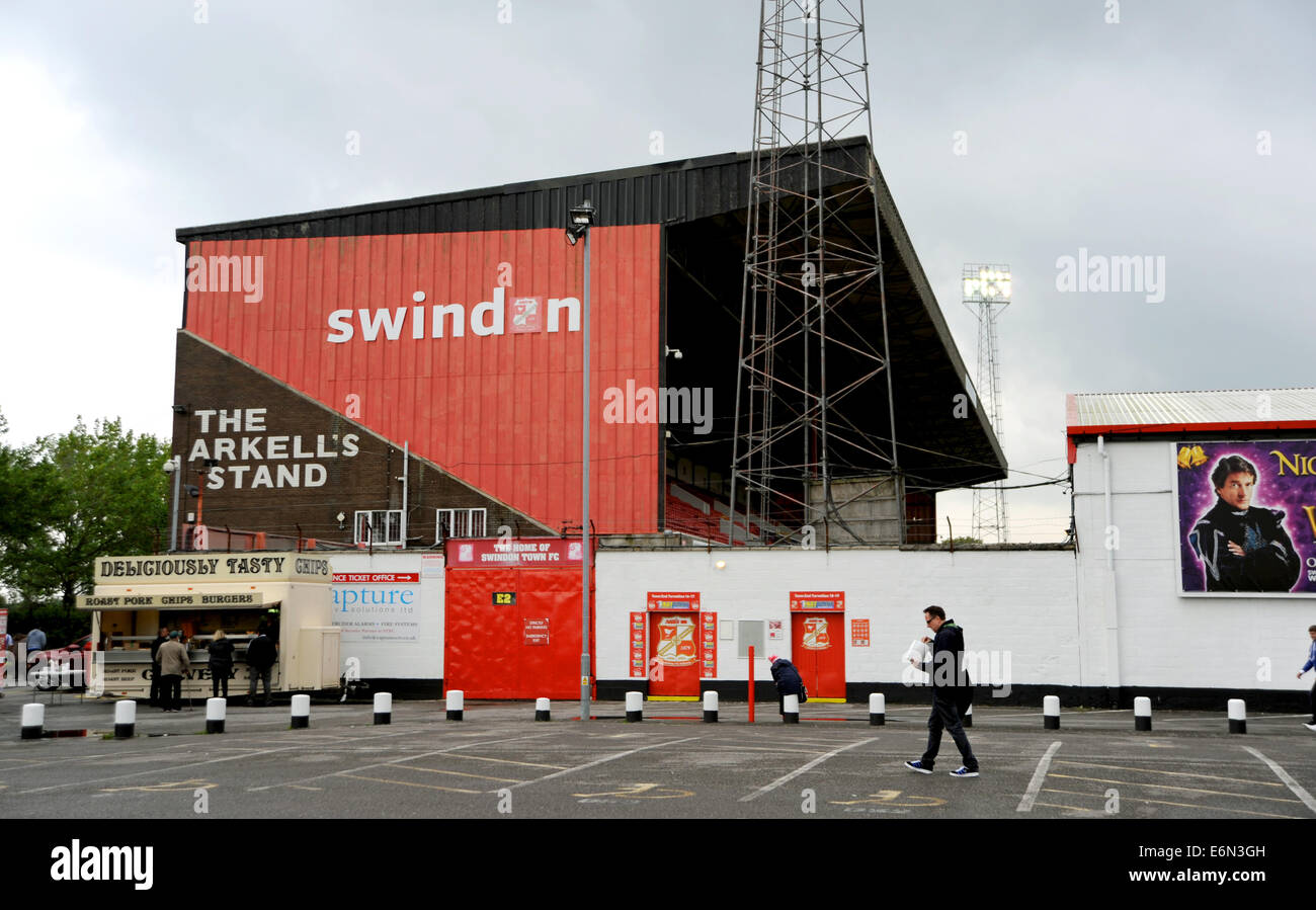 Swindon Wiltshire UK - Swindon Town football club stadium called the County Ground Stock Photo