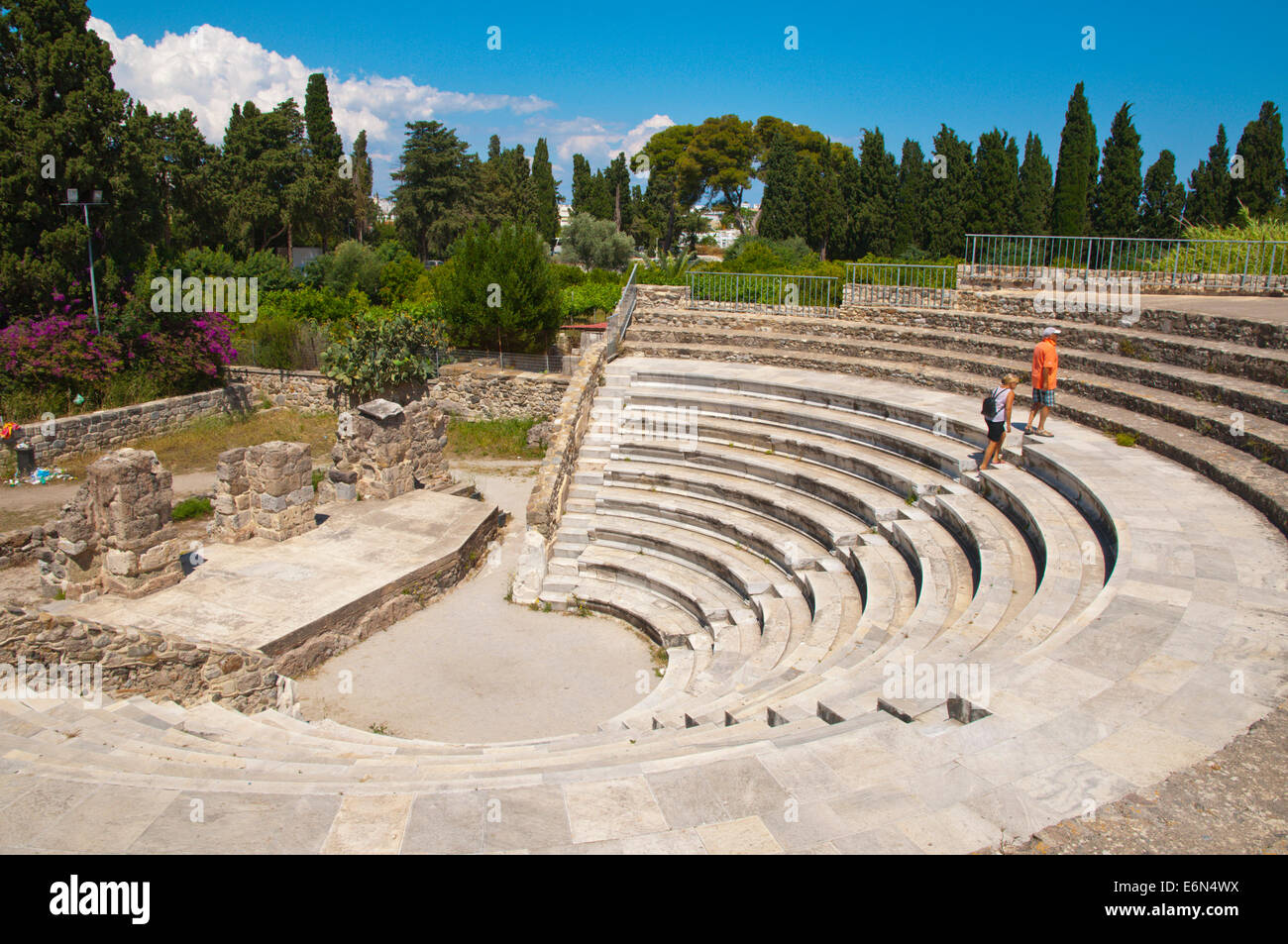 Odeon, the ancient amphitheatre, Kos town, Kos island, Dodecanese islands, Greece, Europe Stock Photo