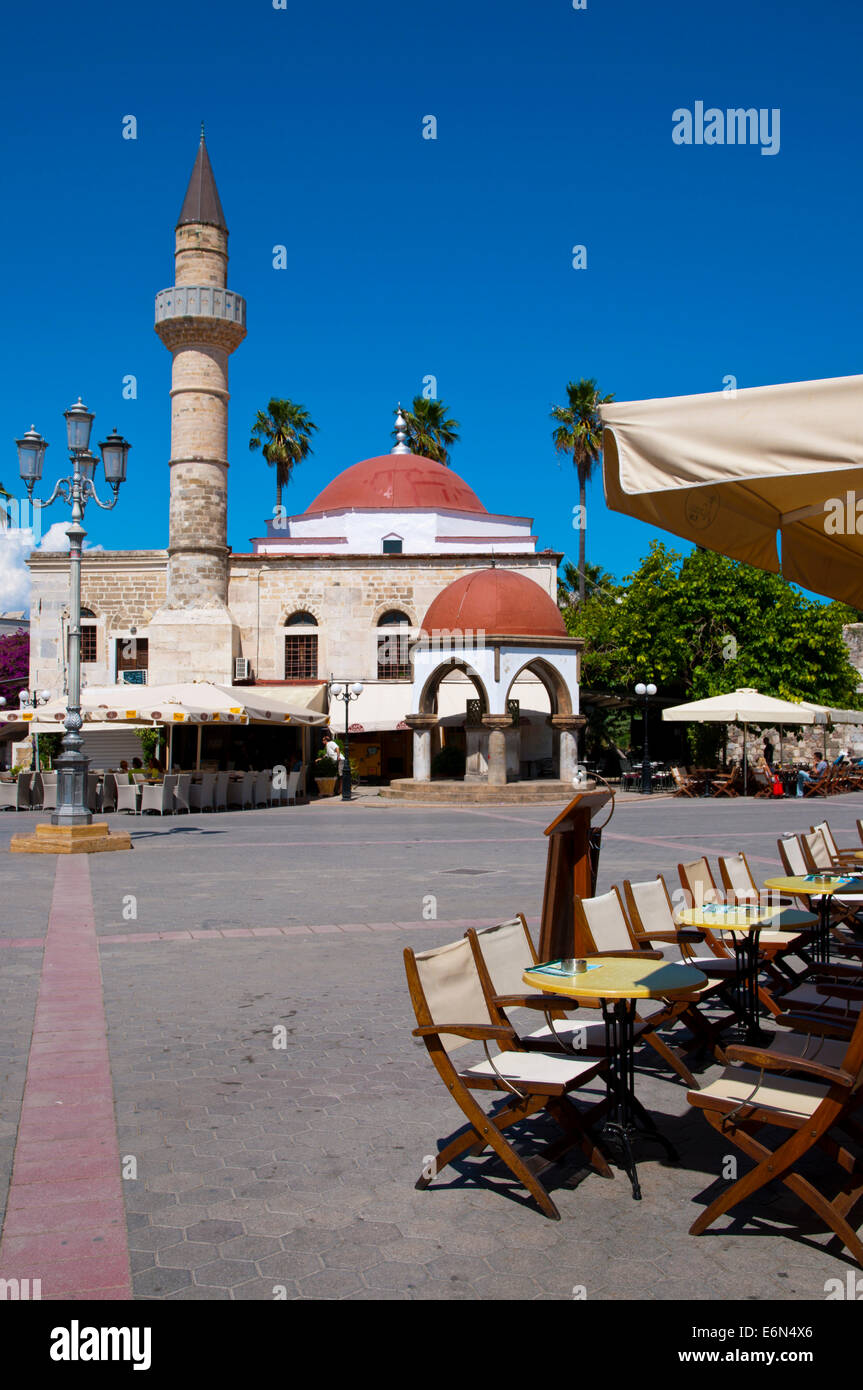 Eleftherias square, Kos town, Kos island, Dodecanese islands, Greece, Europe Stock Photo