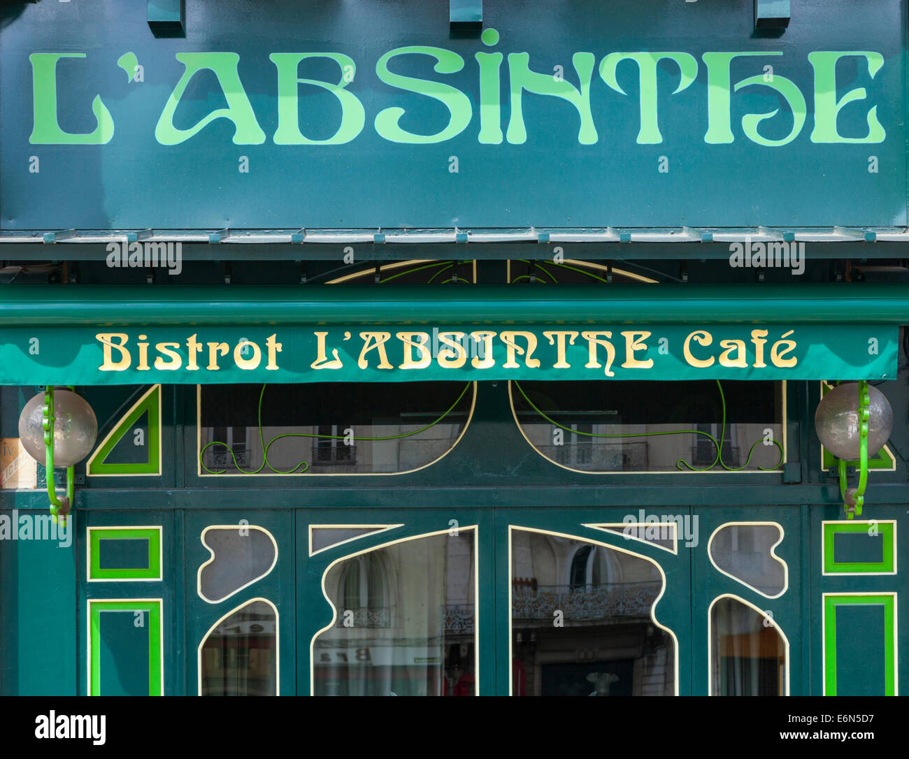 Absinthe cafe bistrot in Grenoble, Rhone-Alpes, France Stock Photo - Alamy