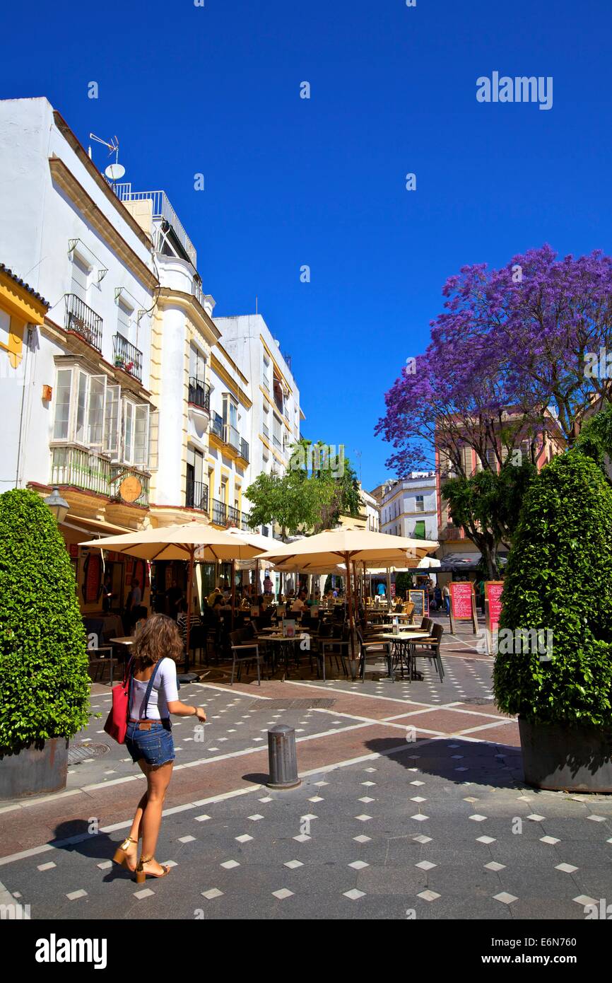 Cafe, Jerez de la Frontera, Cadiz Province, Andalucia, Spain, South West Europe Stock Photo