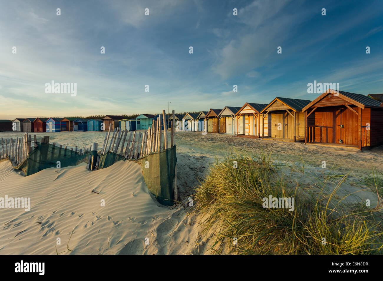 Summer evening on West Wittering beach, West Sussex, England Stock