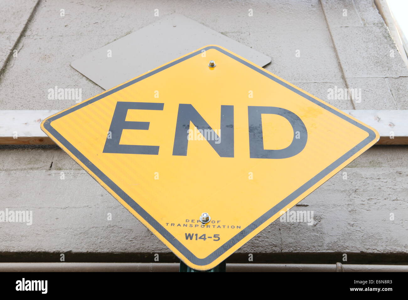 Road sign END Stock Photo Alamy