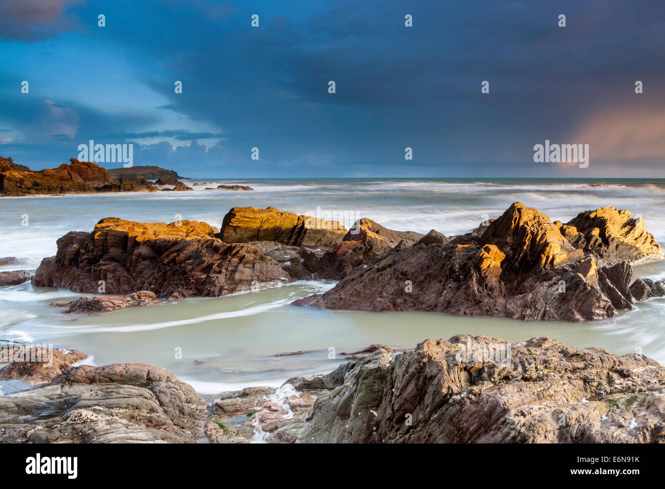 Rocky Coast at Ayrmer Cove in South Devon, South Hams, England, United ...