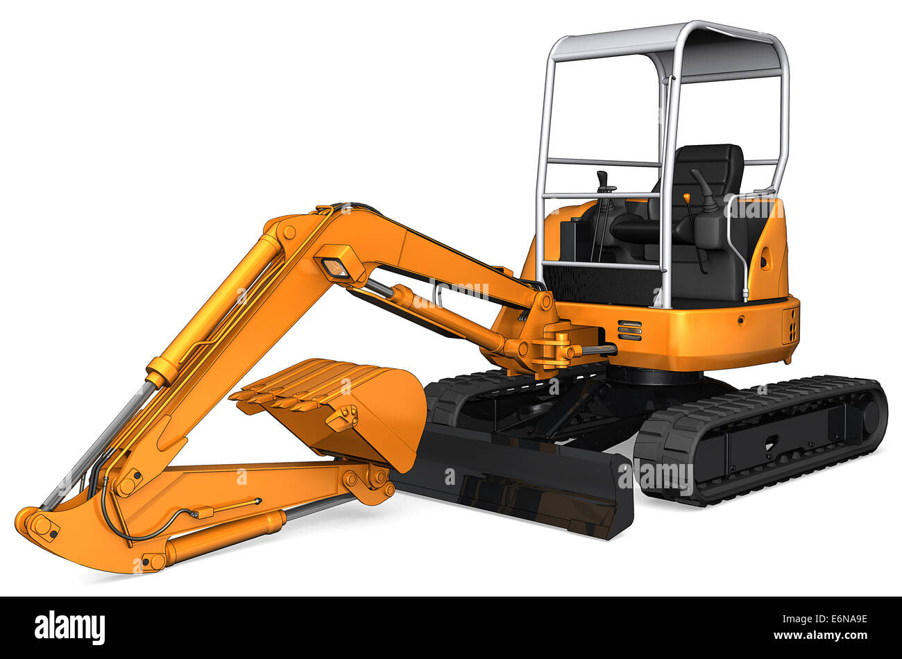 A backhoe or ditch digging tractor for digging trenches Stock Photo - Alamy