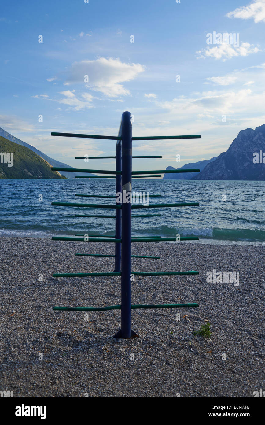 Windsurfers on Lake Garda near Torbole, Lago di Garda, Torbole, Nago