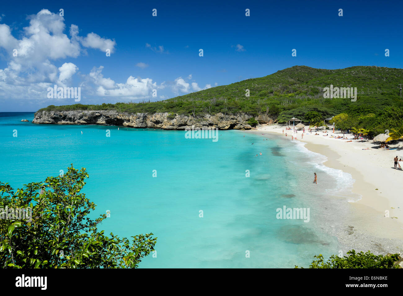 The caribbean beach of Abou beach at Curacao, Netherland Antilles. Stock Photo