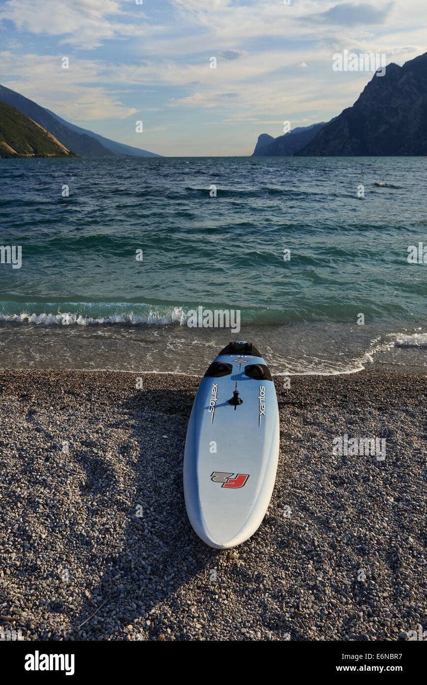 Windsurfers on Lake Garda near Torbole, Lago di Garda, Torbole, Nago