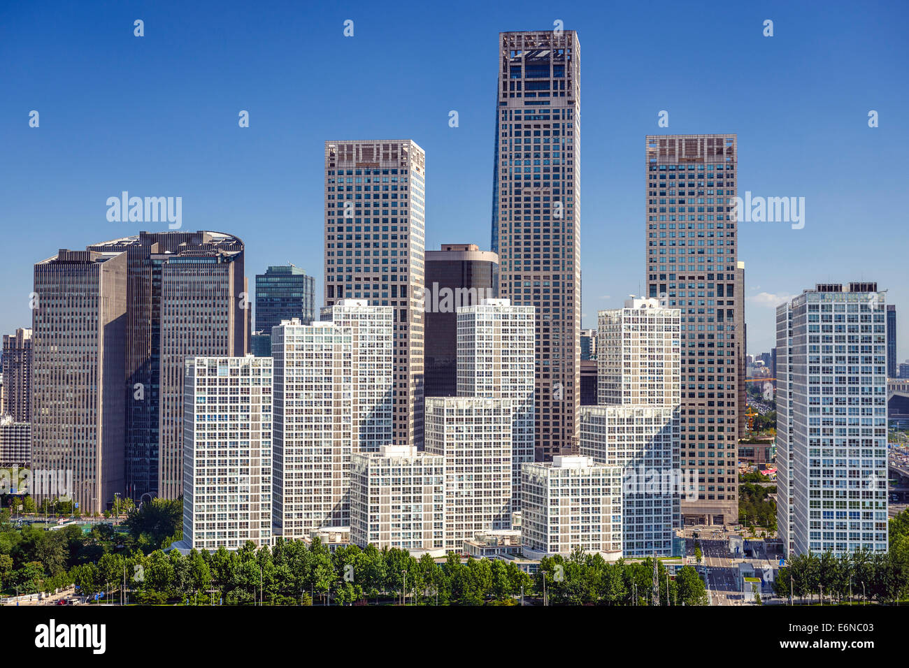 Bejing, China CBD city skyline. Stock Photo