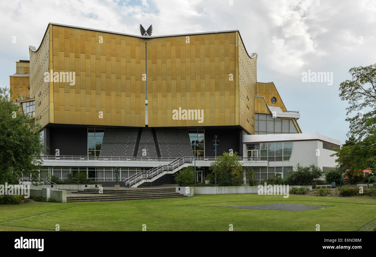 Berlin Philharmonie (Philharmony), view from the back. Stock Photo
