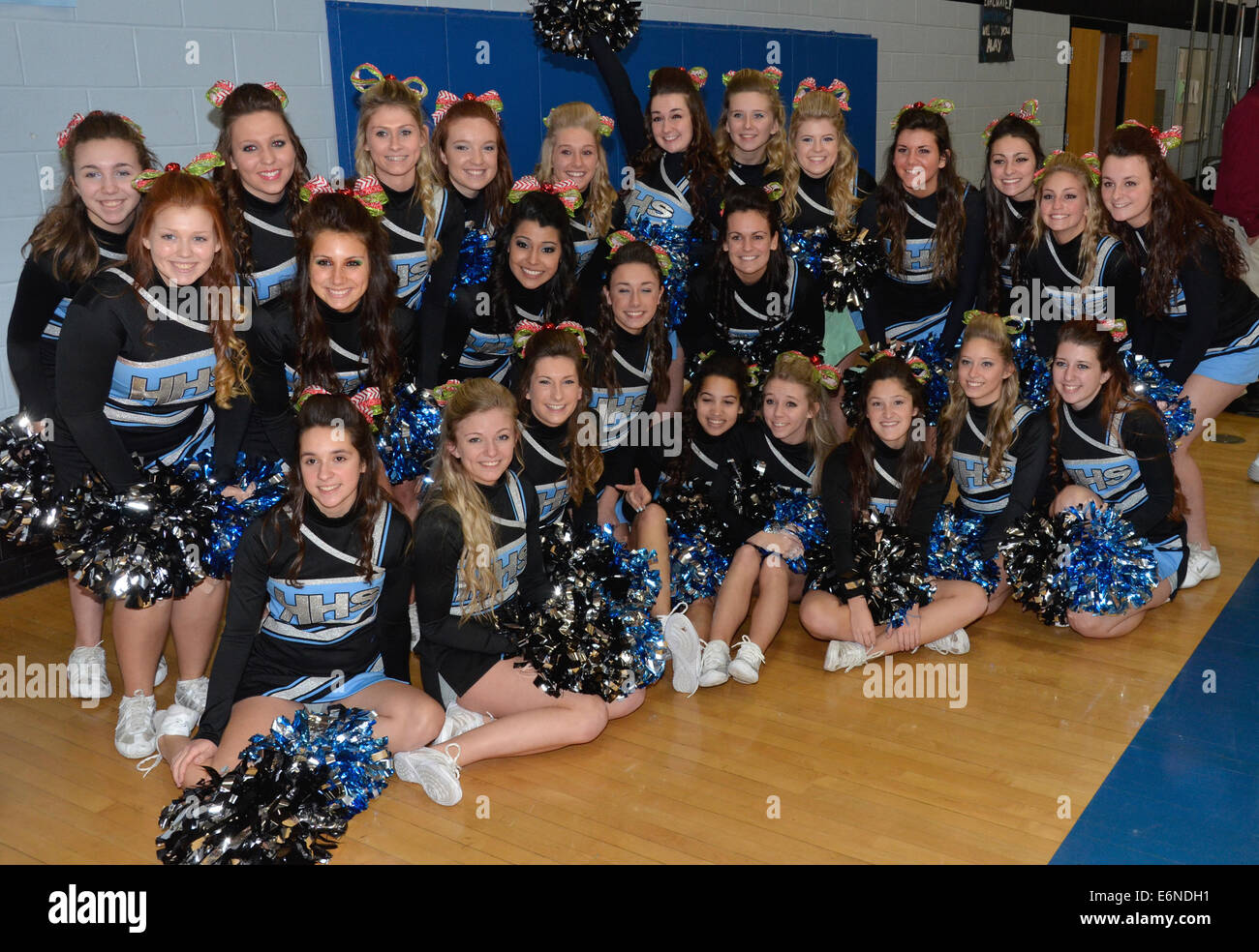 High school cheerleaders Stock Photo Alamy