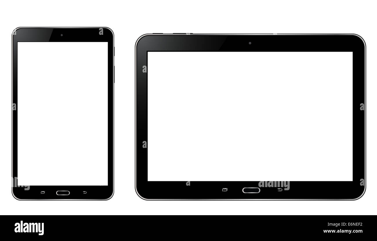Tablet with white screen Stock Photo Alamy
