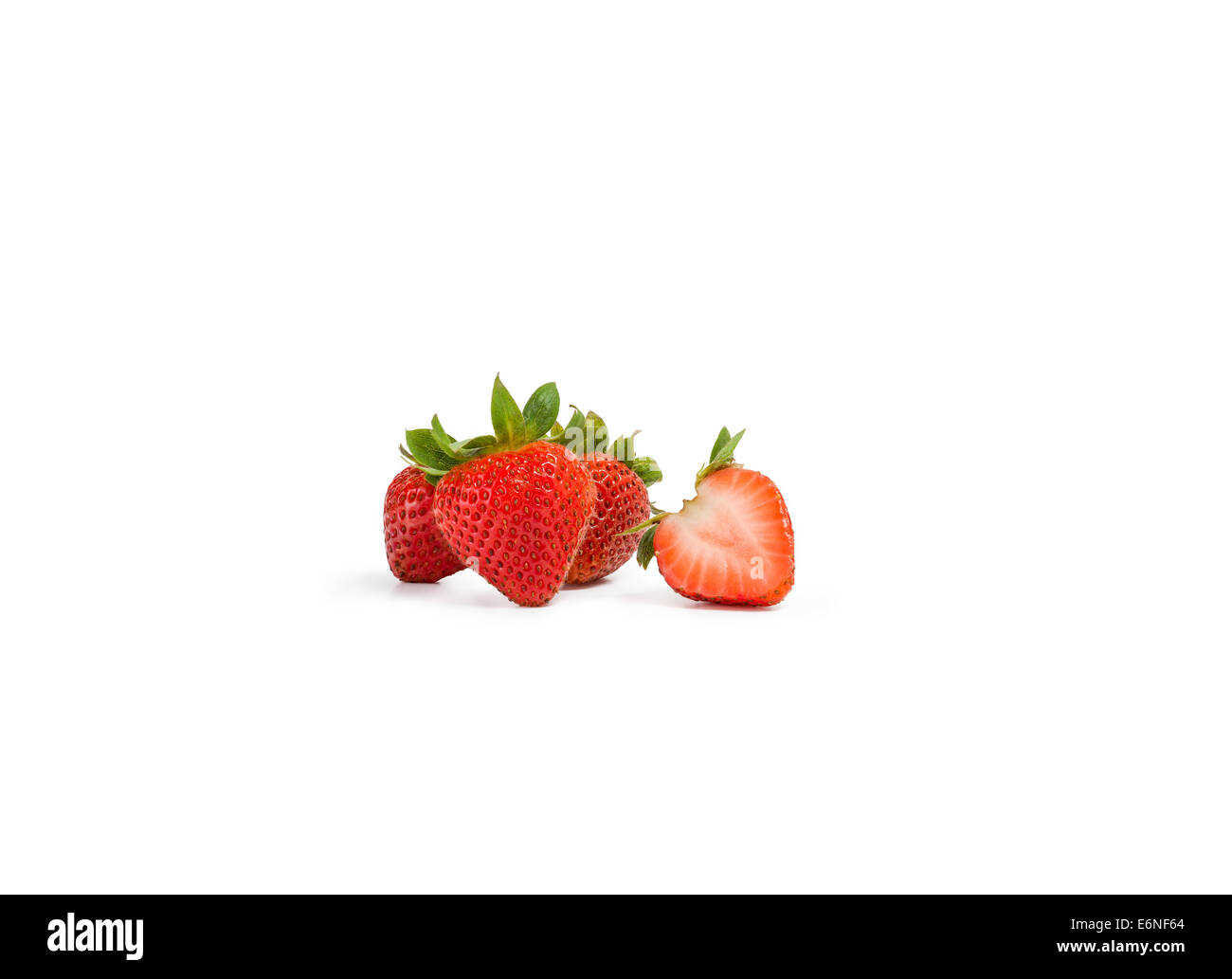 Isolated fresh fruits on white background Stock Photo