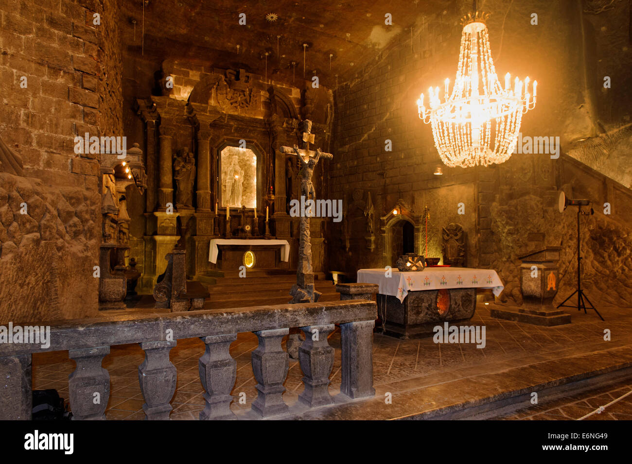 Church in Salt Mine Wielicka in Poland, Europe, UNESCO heritage site Stock Photo