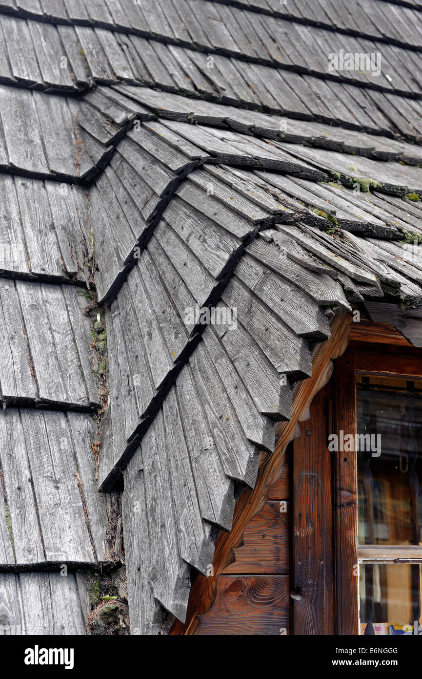 Old wooden house in Zakopane, Poland, Europe Stock Photo