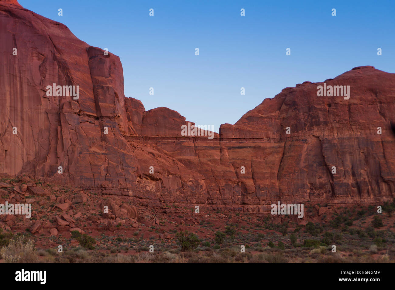 Exposed red sandstone rock formation - Utah USA Stock Photo