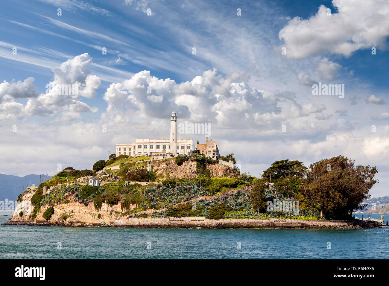 Alcatraz Island in San Francisco, USA. Stock Photo