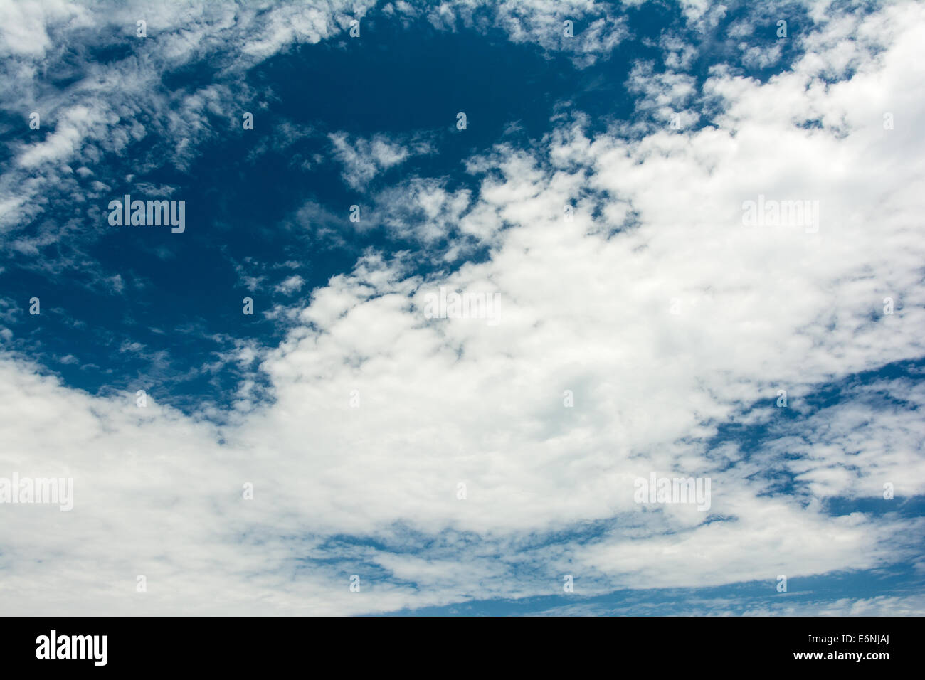 Summer Blue Sky With White Soft Clouds Stock Photo - Alamy