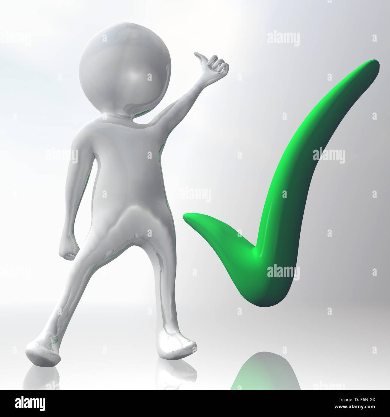 Digital Illustration of a Stickman Stock Photo