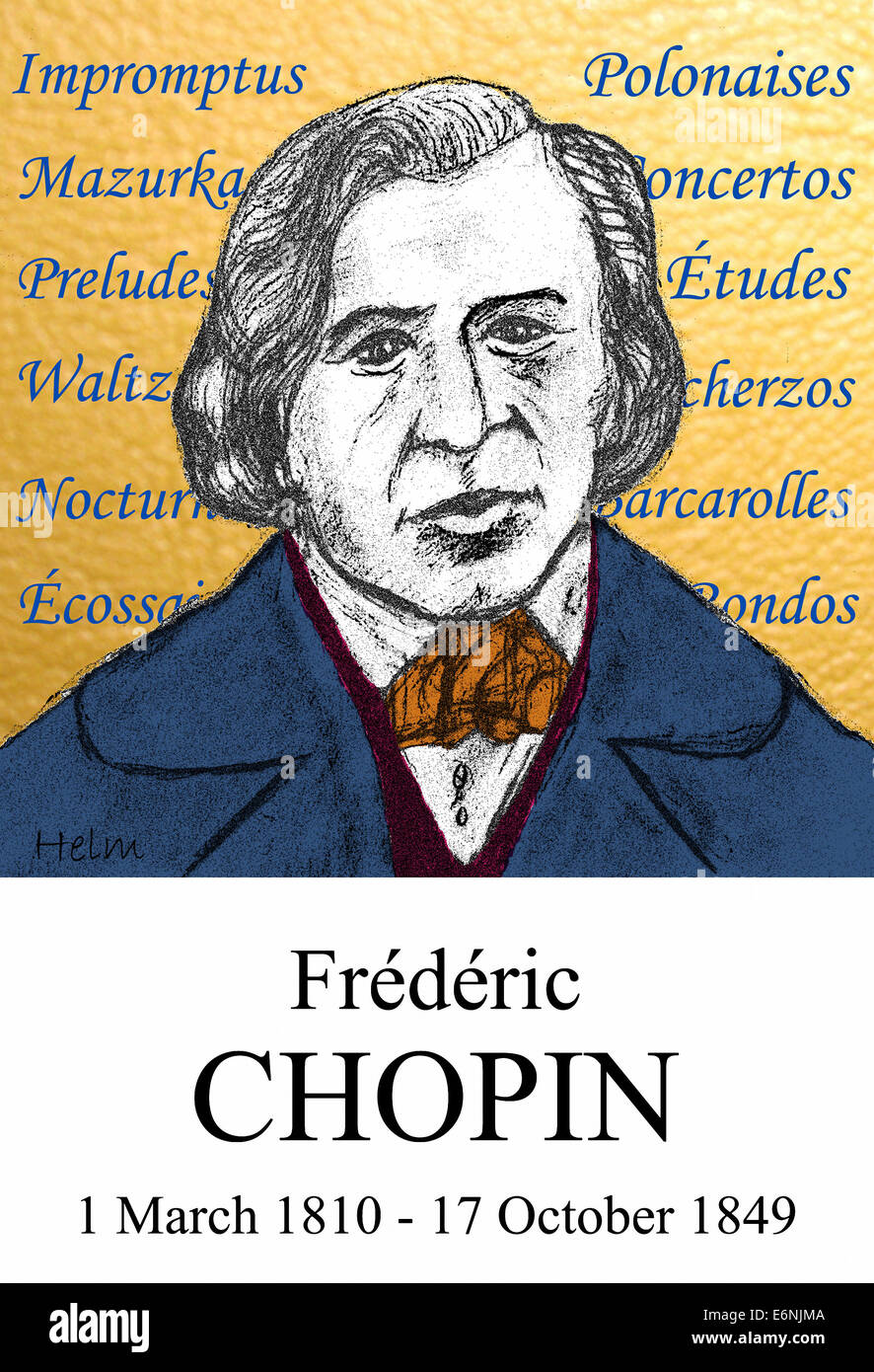 Frederic Chopin, 1810 - 1849, portrait Stock Photo