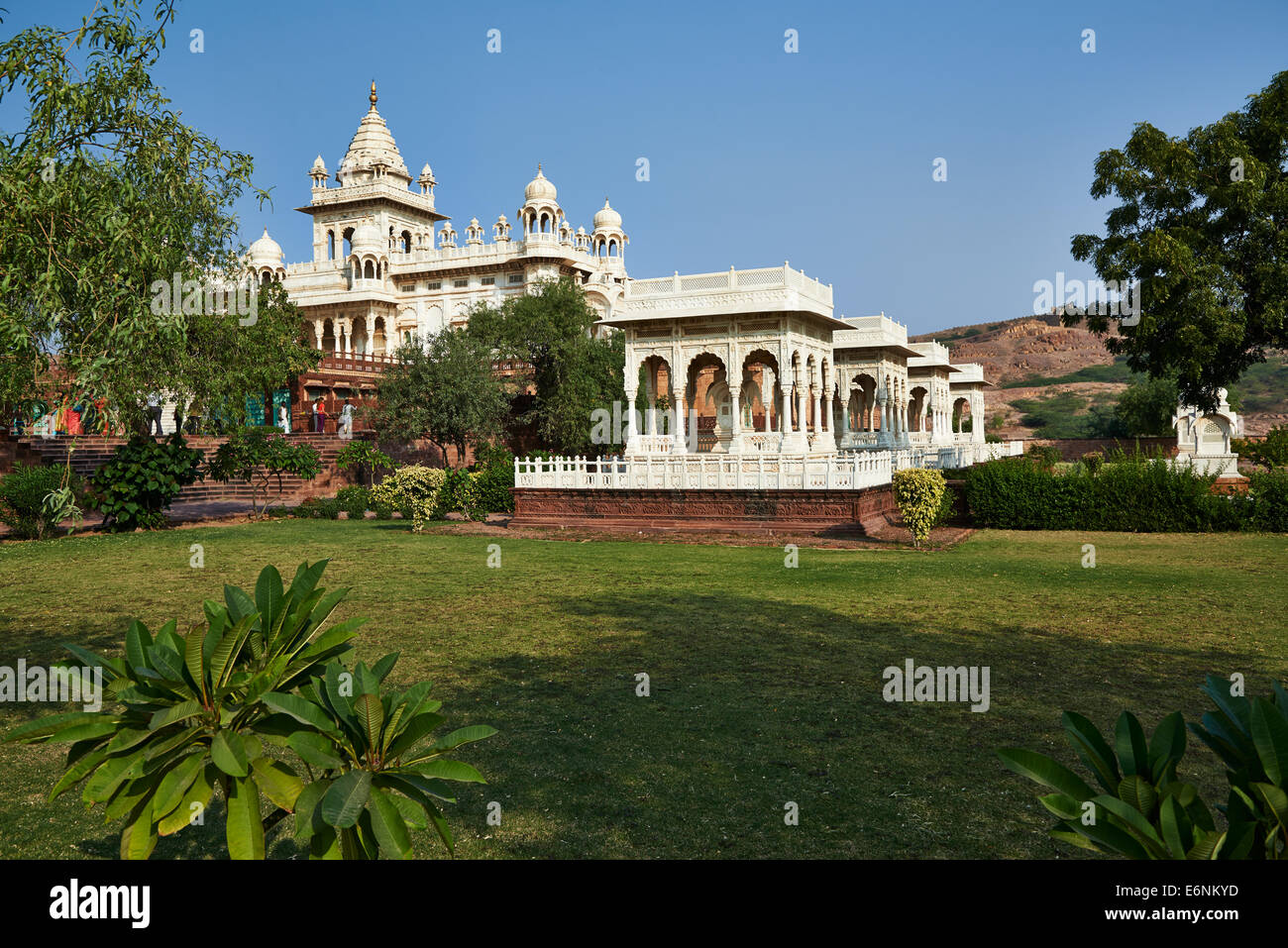 The Jaswant Thada Mausoleum, made from white marble, Jodhpur, Rajasthan