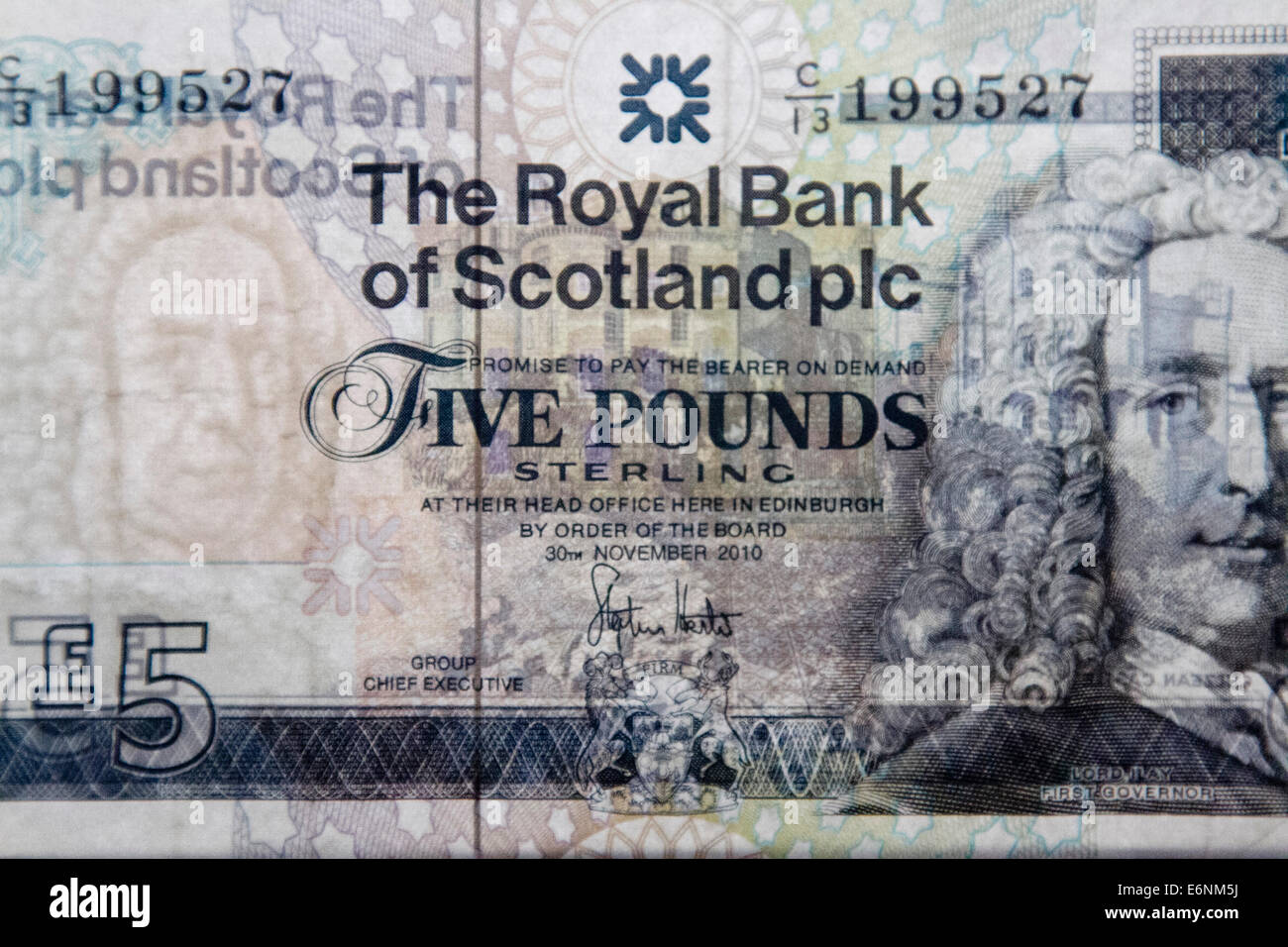 London,UK. 28th August 2014. 3 weeks left until the Scotland referendum on Independence when the Scottish people go to the polls to decide whether to leave or remain as part of the United Kingdom. The future of a new Scottish currency in the event of a yes vote has not been decided Stock Photo