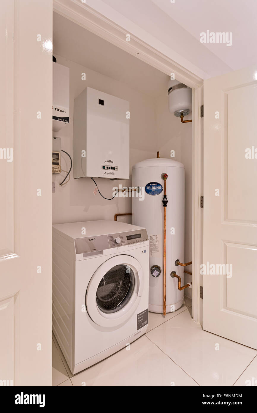 Boiler room in apartment building hires stock photography and images