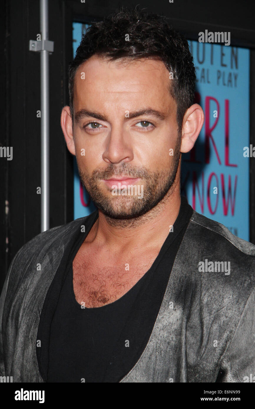 London, UK, 27th August 2014: Ben Forster arrives for the Some Girl I Used To Know - gala opening night in London, UK. Stock Photo