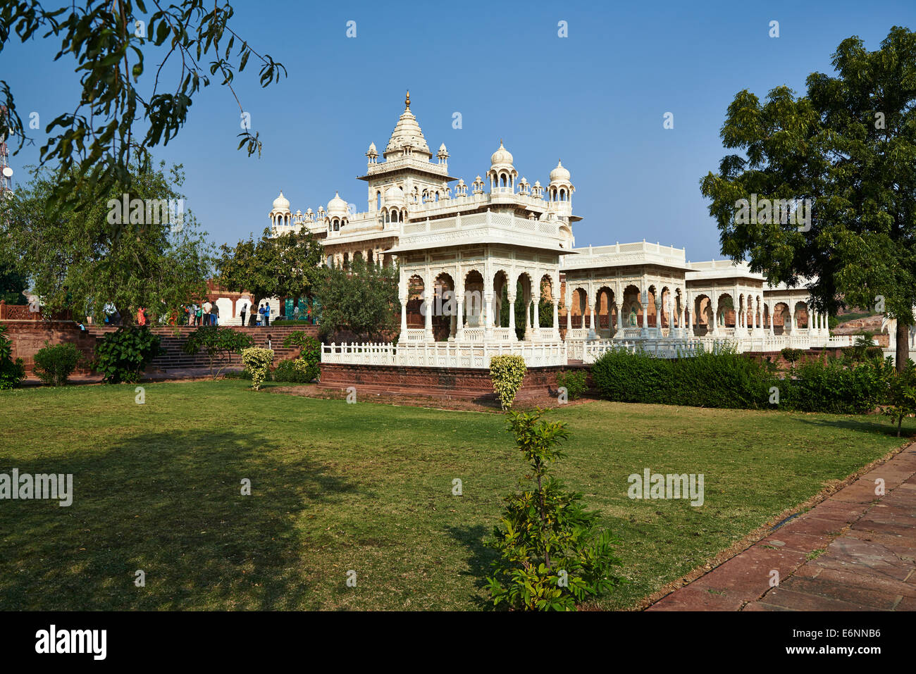 The Jaswant Thada Mausoleum, made from white marble, Jodhpur, Rajasthan