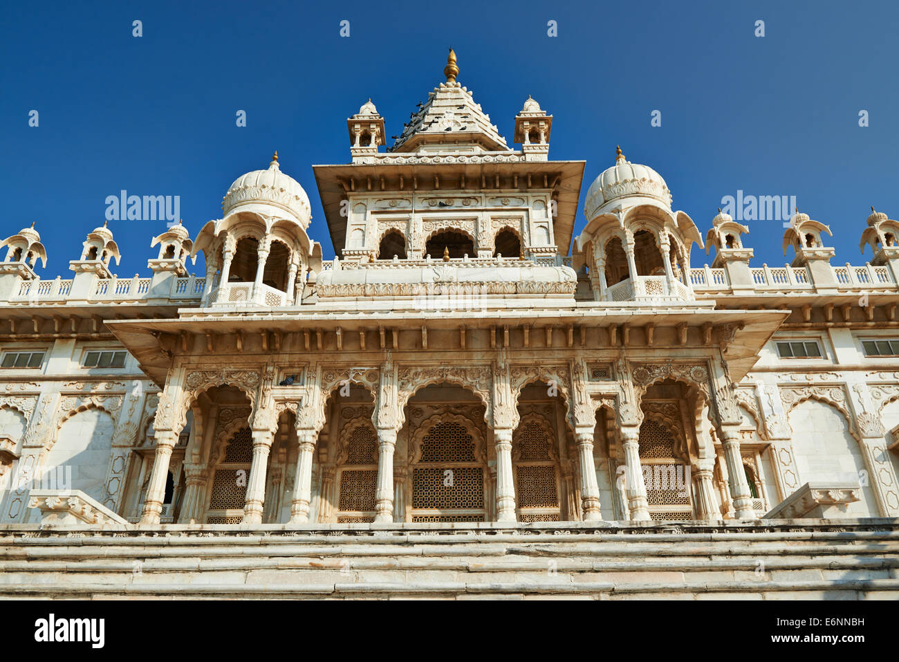 The Jaswant Thada Mausoleum, made from white marble, Jodhpur, Rajasthan