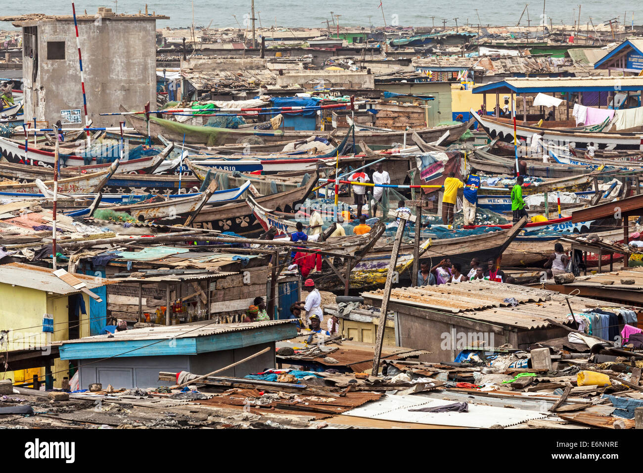 Jamestown fishing village, Accra, Ghana, Africa Stock Photo