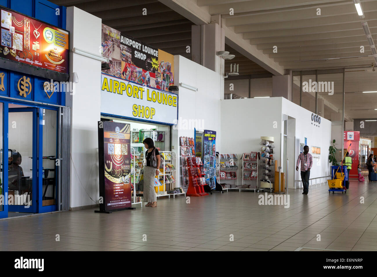 Shopping mall at Kotoka International Airport, Accra, Ghana, Africa