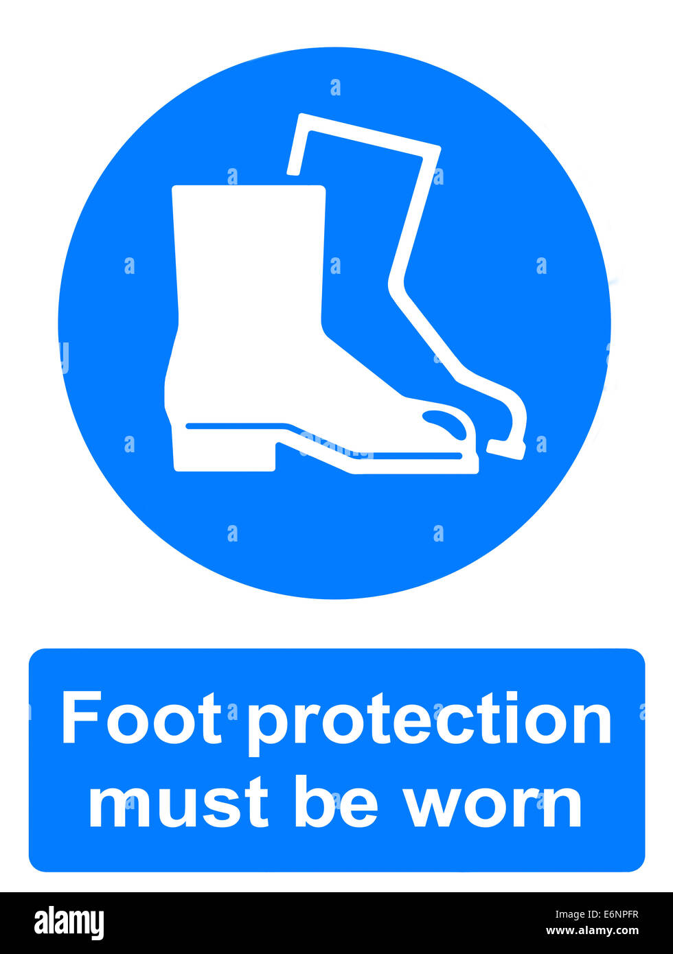 Foot protection must be worn Stock Photo Alamy