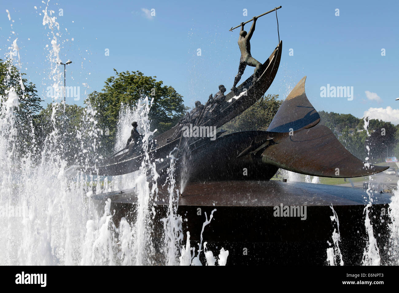 Untill 1968 Sandefjord was the center of whaling in Norway. The whaling brought prosperity. To commemorate the Whaling Monument was erected. Photo: Klaus Nowottnick Date: June 7, 2014 Stock Photo