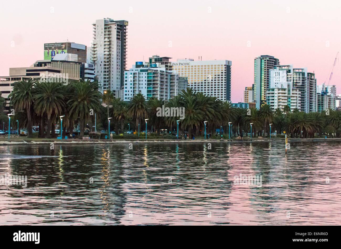 Perth skyline in dusk Stock Photo Alamy