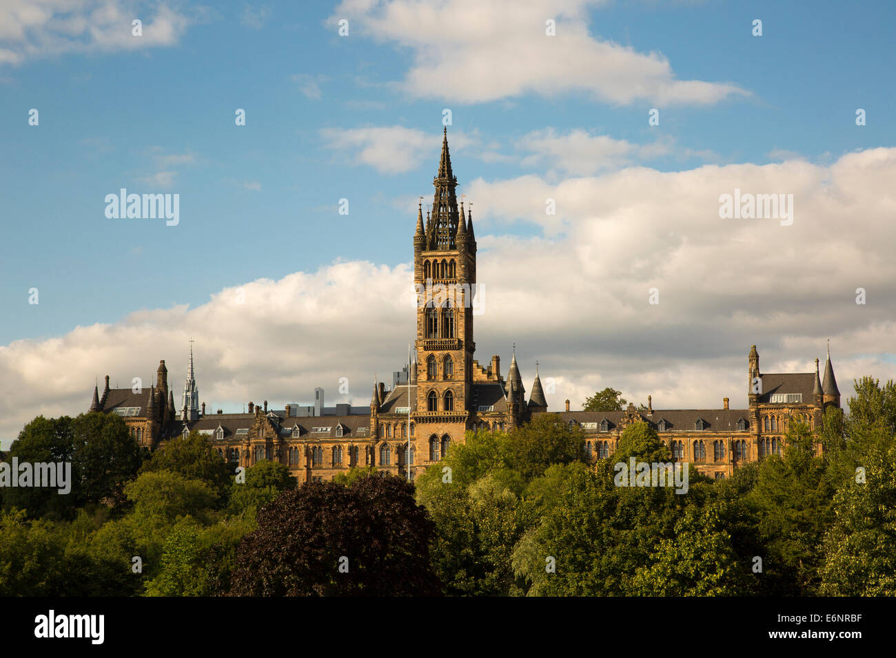 Sir George Gilbert Scott Building of Glasgow University in Glasgow, Scotland, UK Stock Photo
