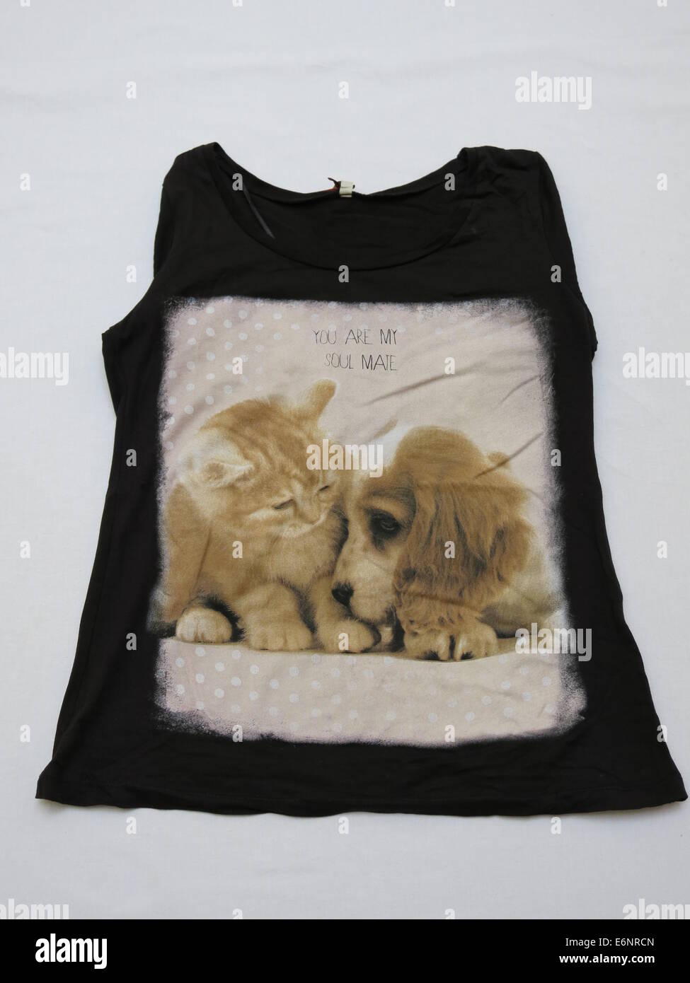 Graphic Wool Mix Cute Puppies Top