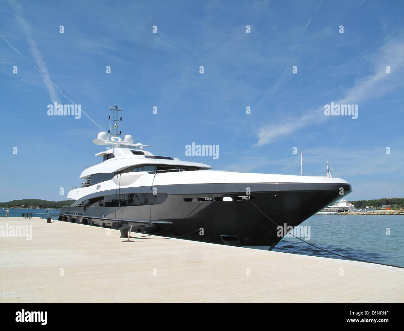 Super Yacht SKY in Pula Istria in Croatia Stock Photo